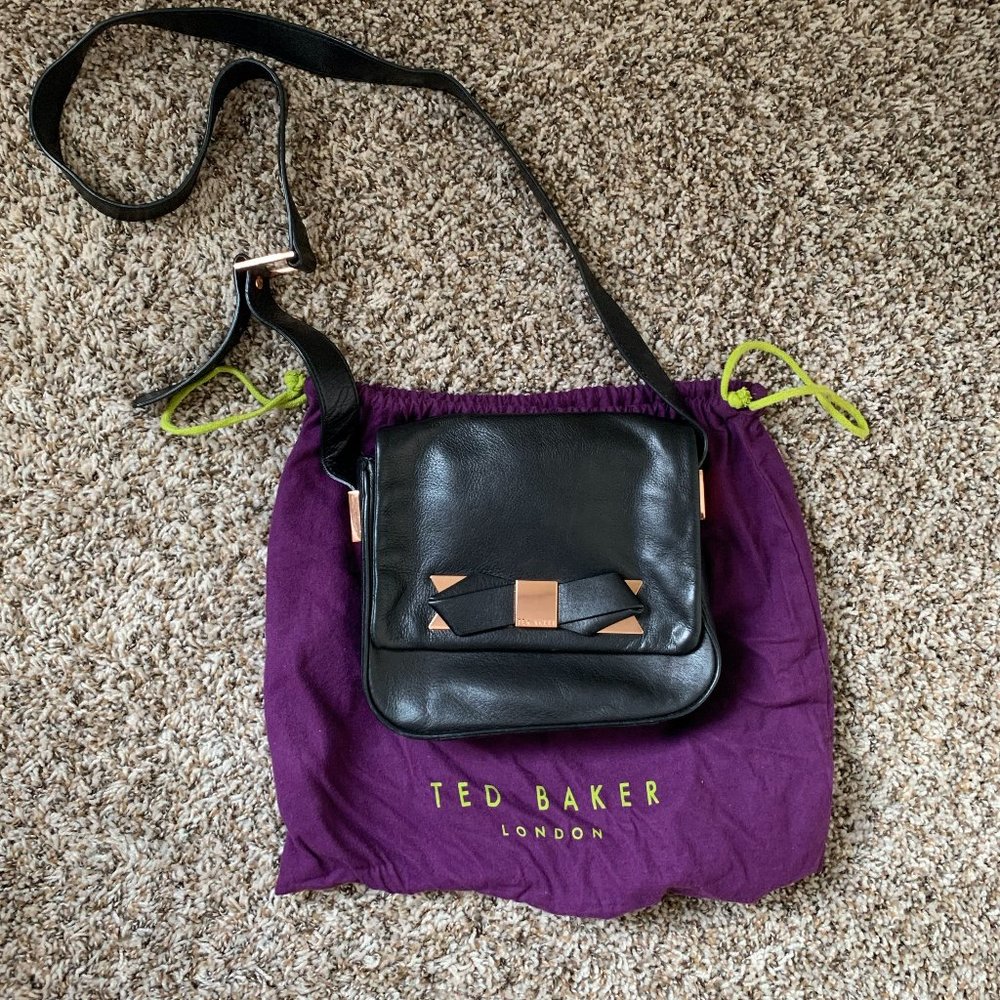 Black Ted Baker Bow Crossbody Bag